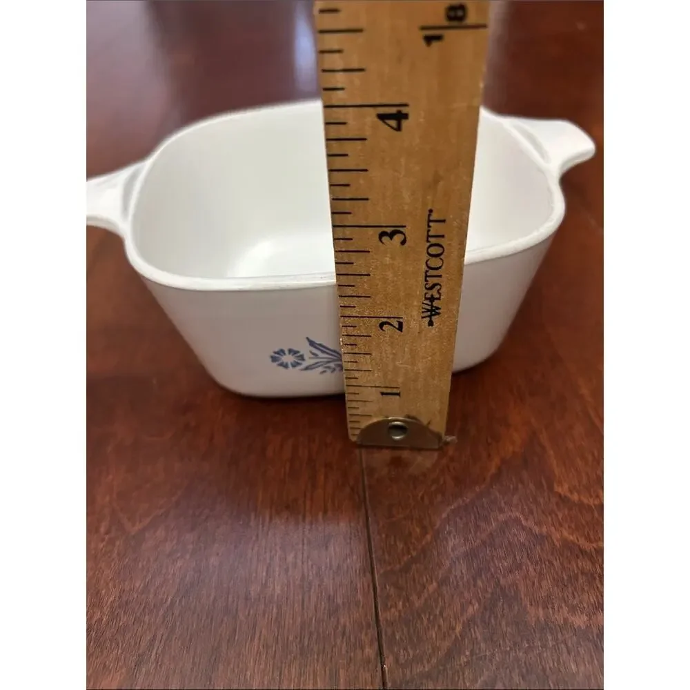 Set of 2 Vintage CorningWare Dishes Featuring the Iconic Blue Corn Pattern
